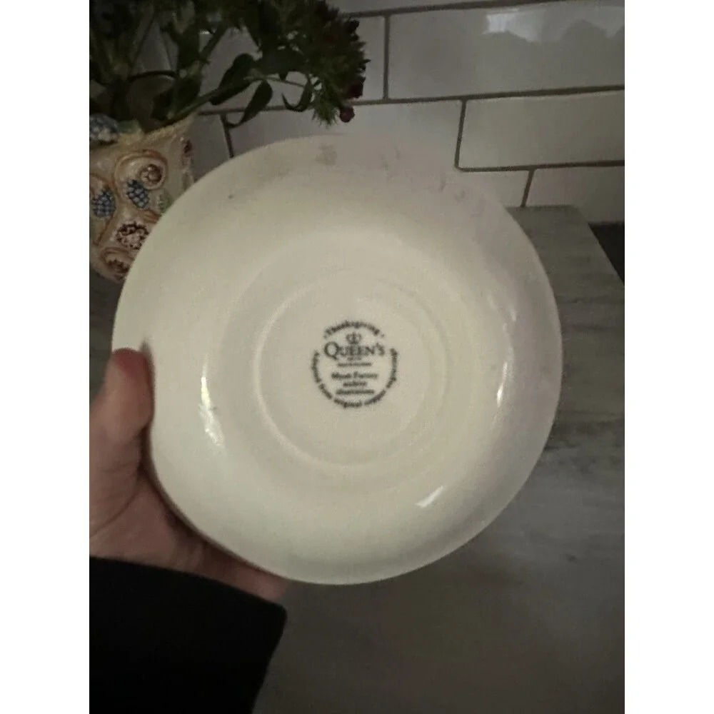 4 Queen’s Myott Thanksgiving Turkey cereal / soup bowls Myott factory Archive